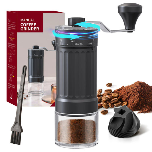 MANUAL COFFEE GRINDER WITH 40 EXTERNAL GRIND SETTINGS