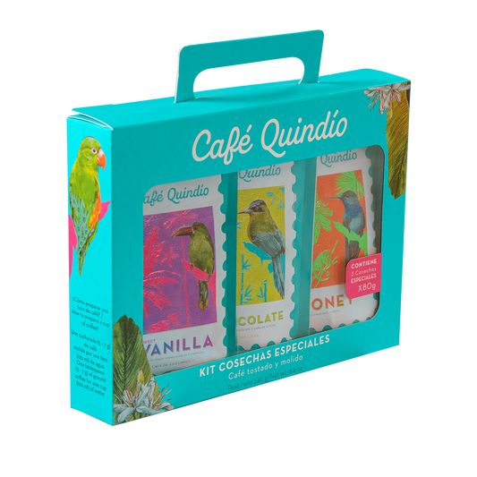 Gourmet single-origin Colombian coffee sampler, Salento coffee, arabica coffee variety pack, Coffee with vanilla aroma