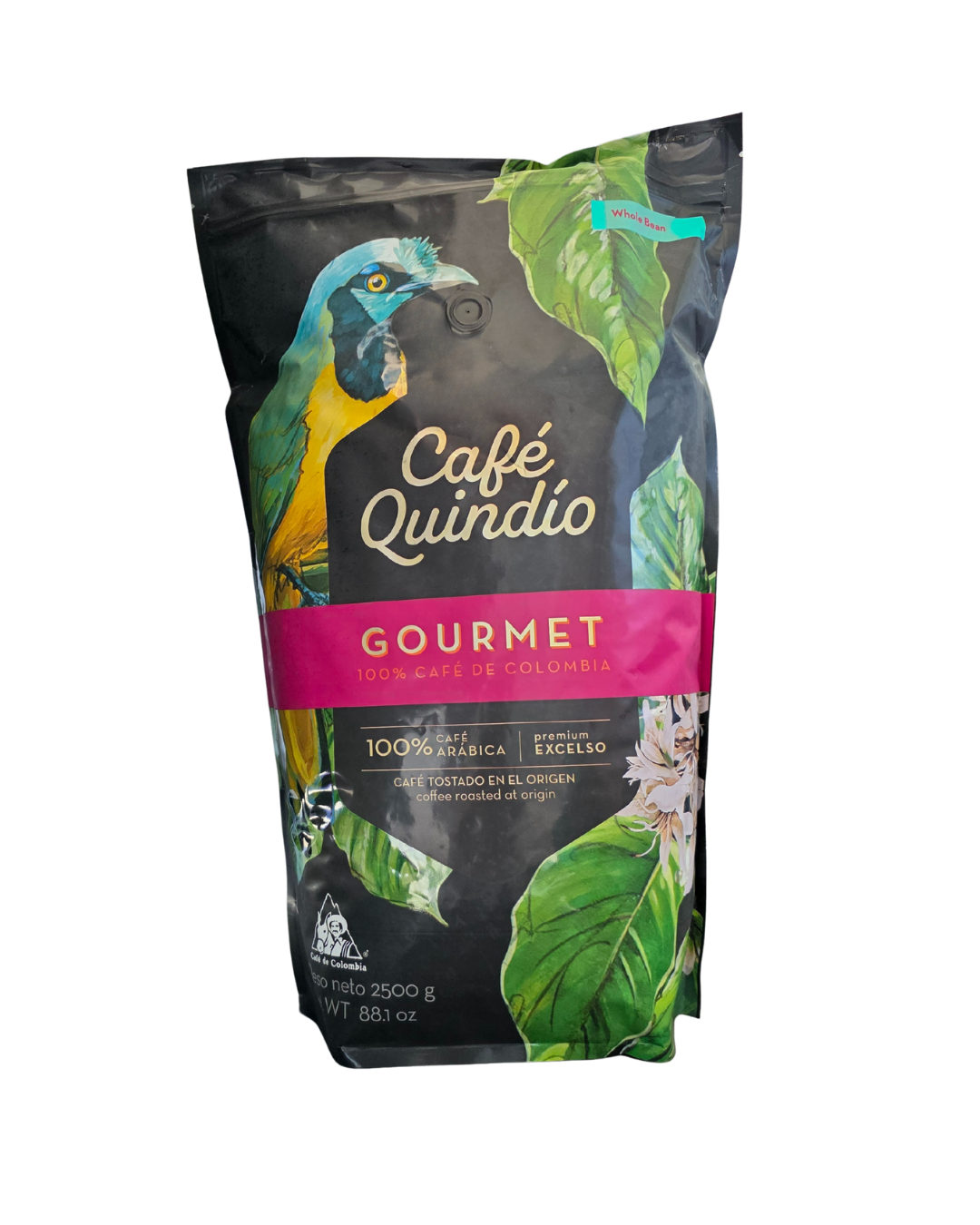 cafe quindio gourmet 2500 grams whole bean best coffee in the world