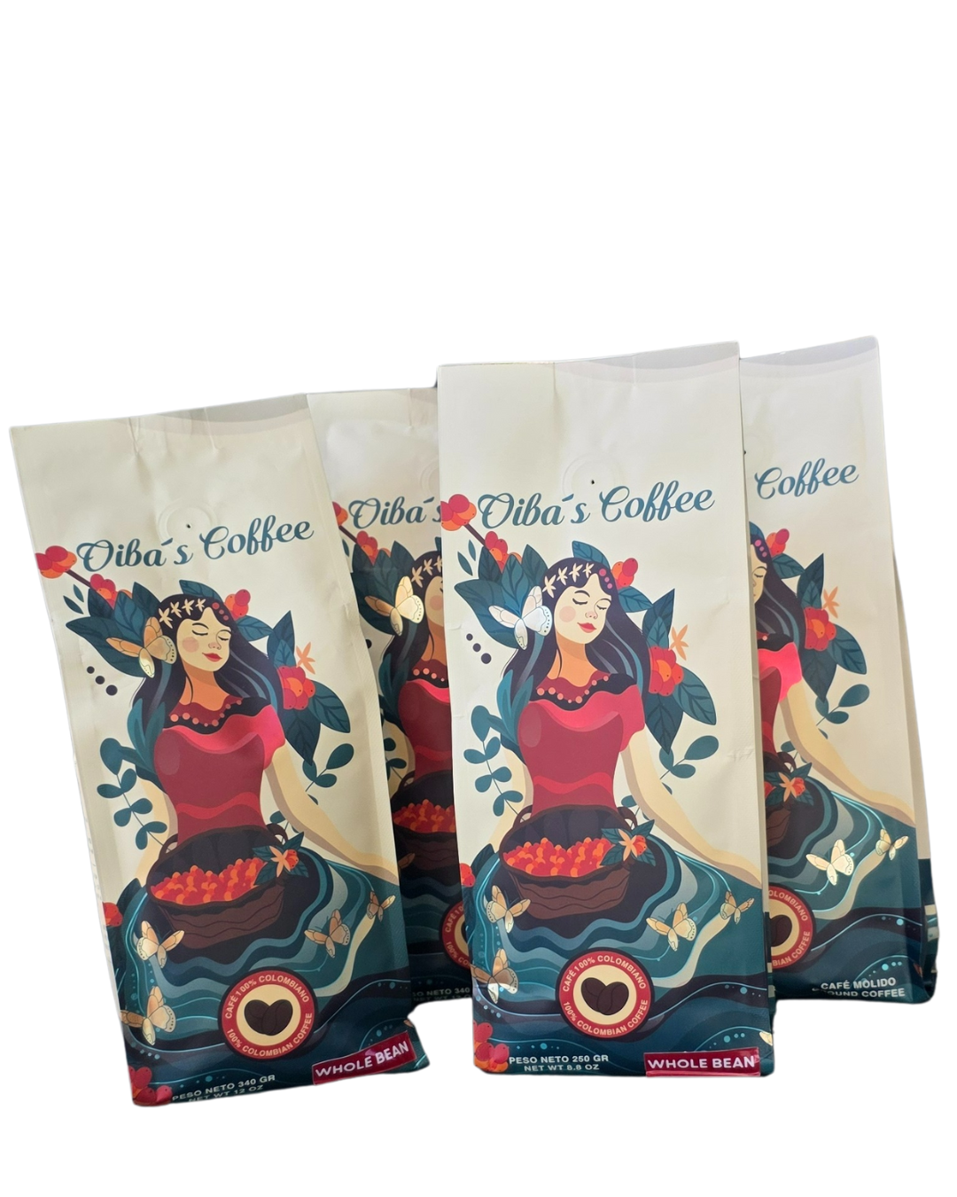 oibas coffee premium colombian ground and whole bean