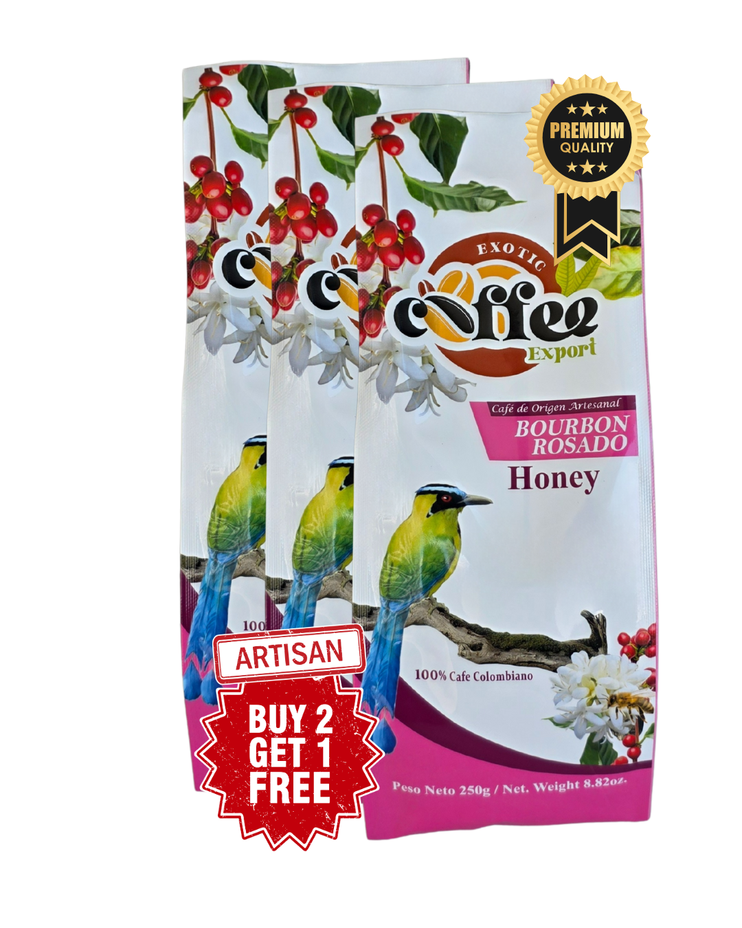 bourbon rosado exotic coffee export best artisan coffee