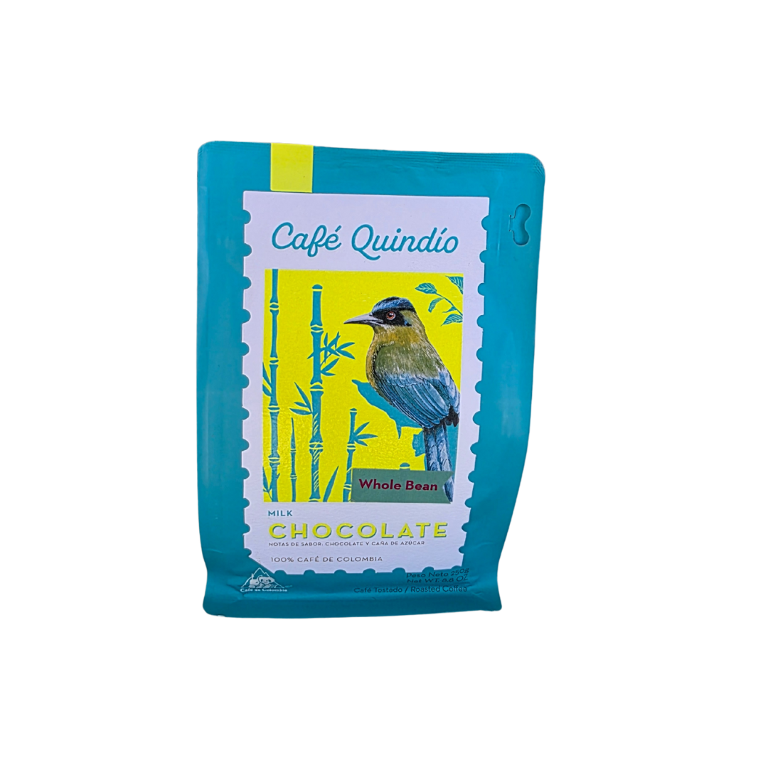 Best coffee from Quindío with chocolate notes, 250g coffee beans, Chocolate Cacao Brown sugar, Washed process coffee, Colombia Castillo blend, Heart of Córdoba coffee
