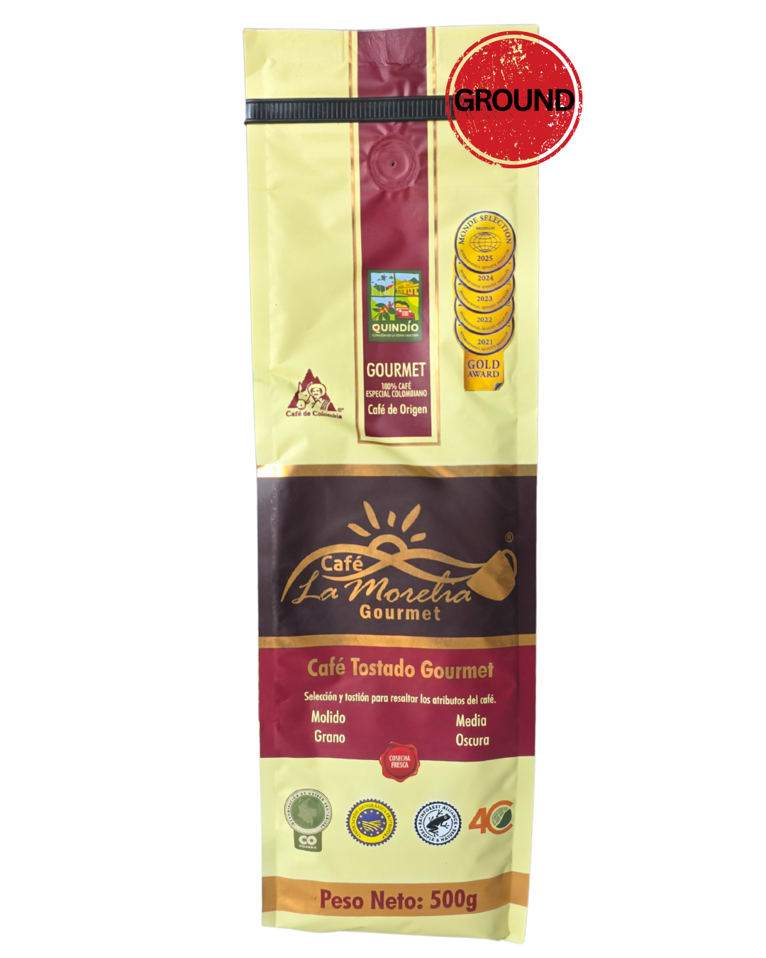 Cafe la Morelia Gourmet medium roast ground bean 500g