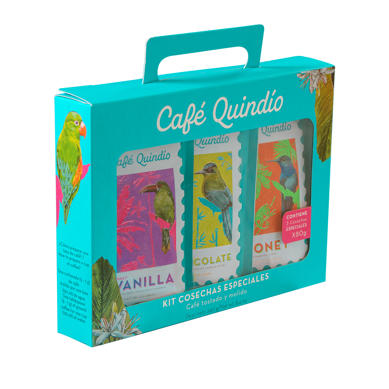 Gourmet single-origin Colombian coffee sampler, Salento coffee, arabica coffee variety pack, Coffee with vanilla aroma

