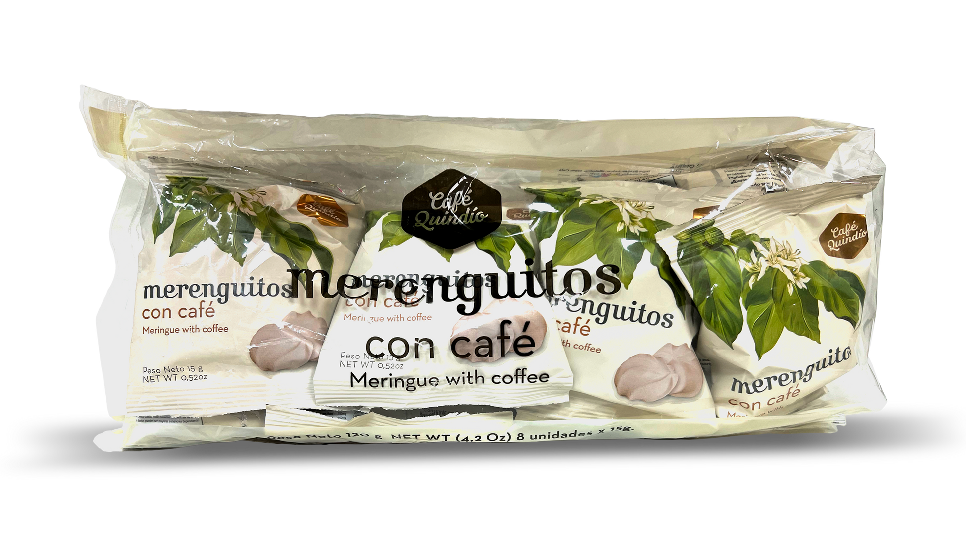 Real coffee meringues, Crisp and
Airy meringues, Crunchy and
Light meringues, Balance of sweet and coffee, Tea time treats



